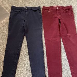 2pr Lot American Eagle Skinny Jeggings SZ 12